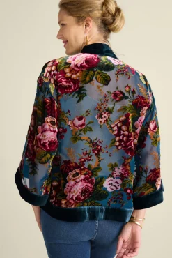 Soft Surroundings Toppers|Jackets & Coats|Bercy Velvet Topper RoseGardenBurnout