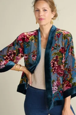 Soft Surroundings Toppers|Jackets & Coats|Bercy Velvet Topper RoseGardenBurnout