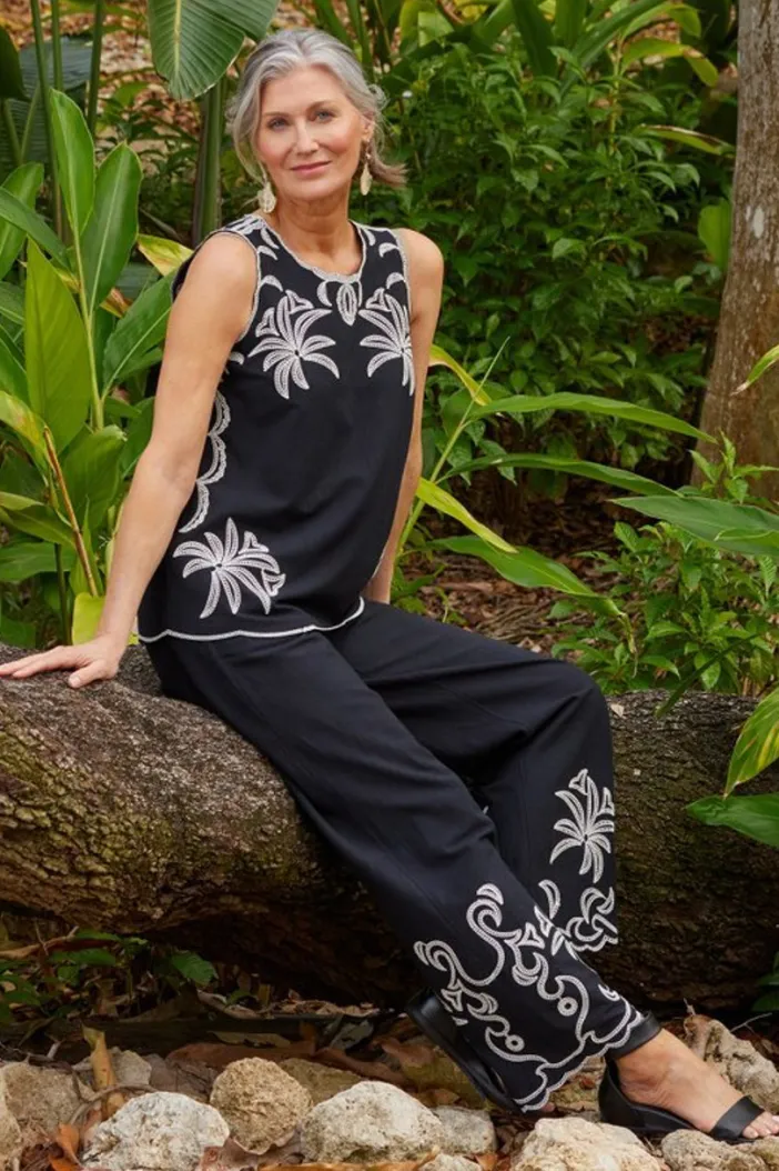 Soft Surroundings Tops|Bernita Top Black