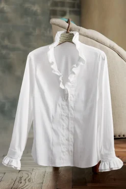 Soft Surroundings Tops|Boleyn Shirt White