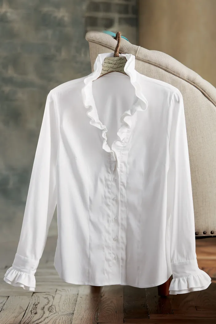 Soft Surroundings Tops|Boleyn Shirt White