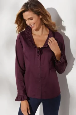 Soft Surroundings Tops|Boleyn Shirt White