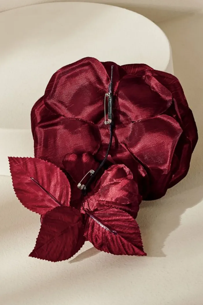 Soft Surroundings Jewelry|Bordeaux Blooms Pin Burgundy