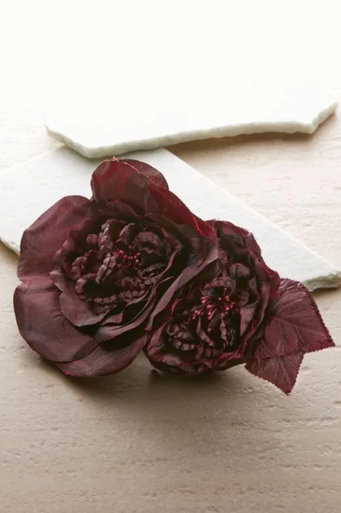 Soft Surroundings Jewelry|Bordeaux Blooms Pin Burgundy