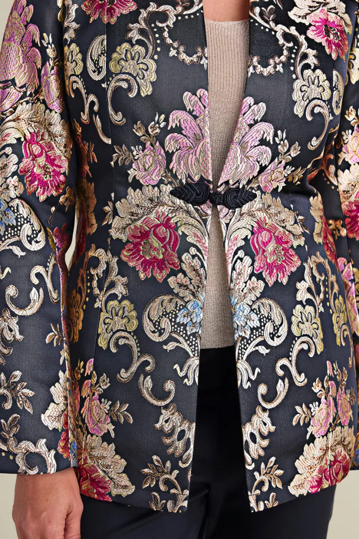 Soft Surroundings Jackets & Coats|Branca Jacquard Jacket RoseBaroqueJacquard