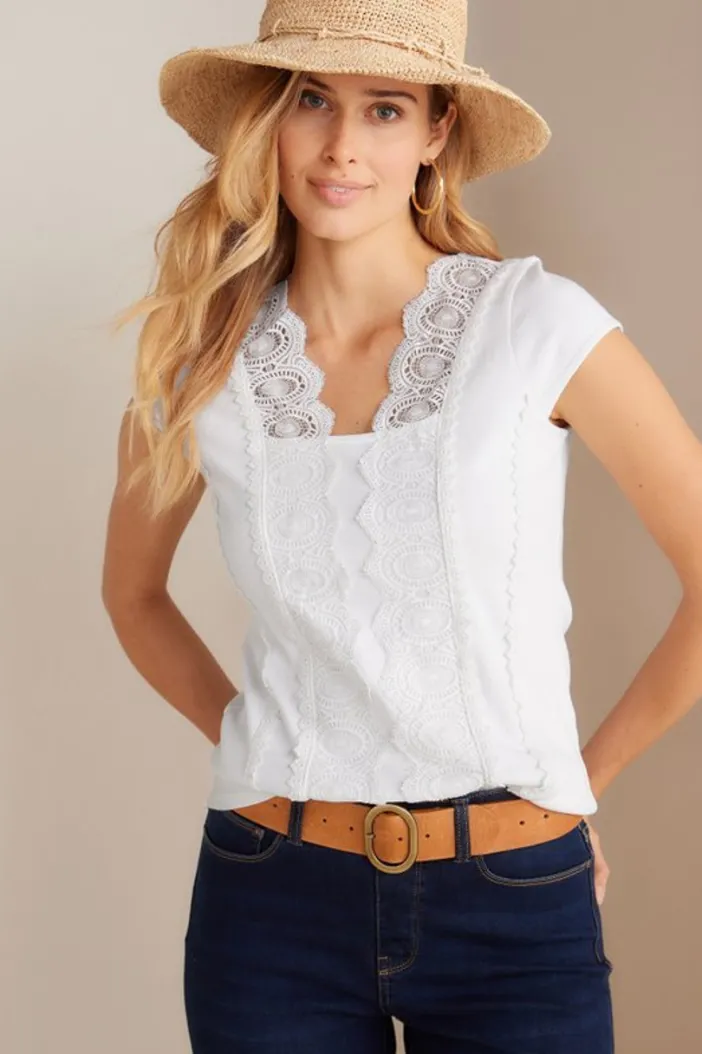 Soft Surroundings Tops|Breelyn Top I White
