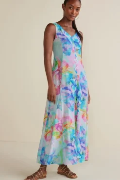 Soft Surroundings Dresses|Brenda Maxi Dress PainterlyMultiFloral