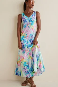 Soft Surroundings Dresses|Brenda Maxi Dress PainterlyMultiFloral