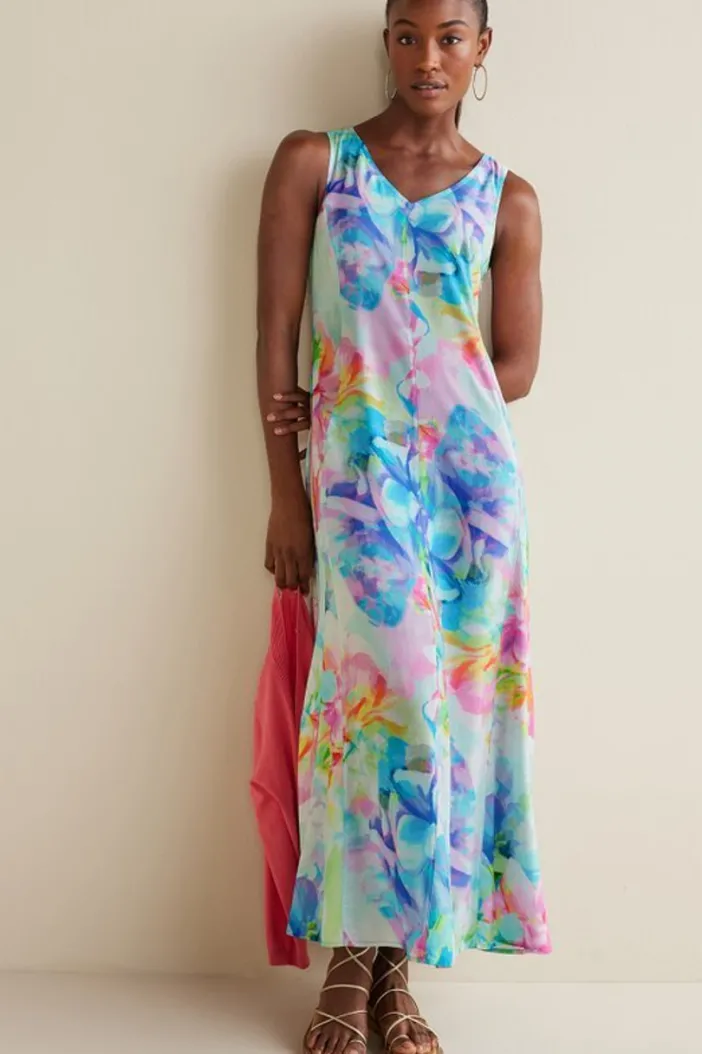 Soft Surroundings Dresses|Brenda Maxi Dress PainterlyMultiFloral