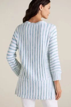 Soft Surroundings Tops|Briza Stripe Tunic ChambrayBlue/WhiteStrip