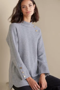 Soft Surroundings Tops|Brooke Tunic Black/WhiteCombo