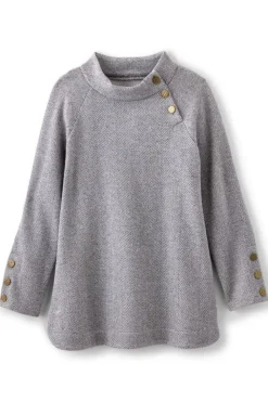 Soft Surroundings Tops|Brooke Tunic Black/WhiteCombo