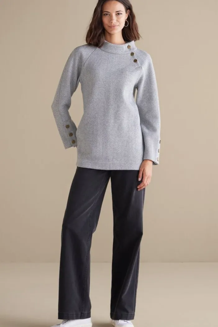 Soft Surroundings Tops|Brooke Tunic Black/WhiteCombo