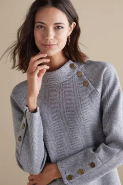 Soft Surroundings Tops|Brooke Tunic Black/WhiteCombo