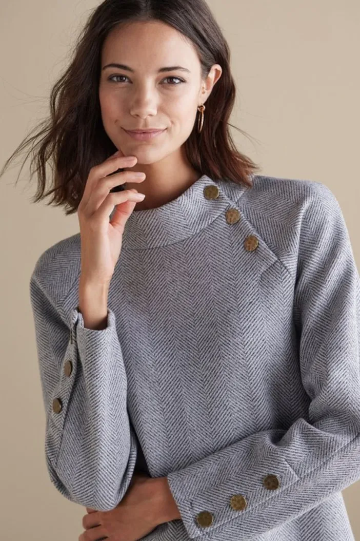 Soft Surroundings Tops|Brooke Tunic Black/WhiteCombo