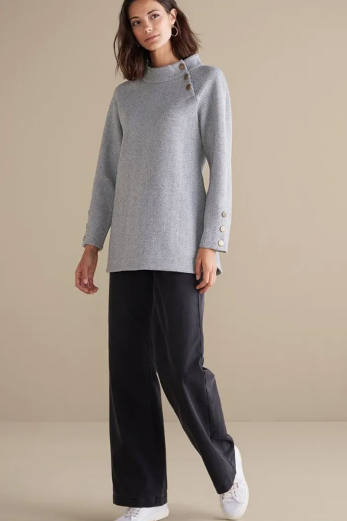 Soft Surroundings Tops|Brooke Tunic Black/WhiteCombo