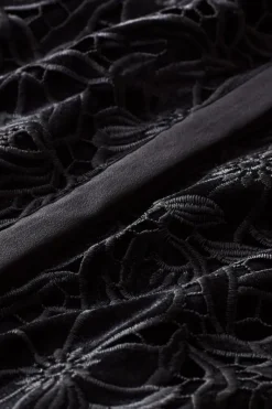 Soft Surroundings Tops|Candace Velvet Lace Tunic Black