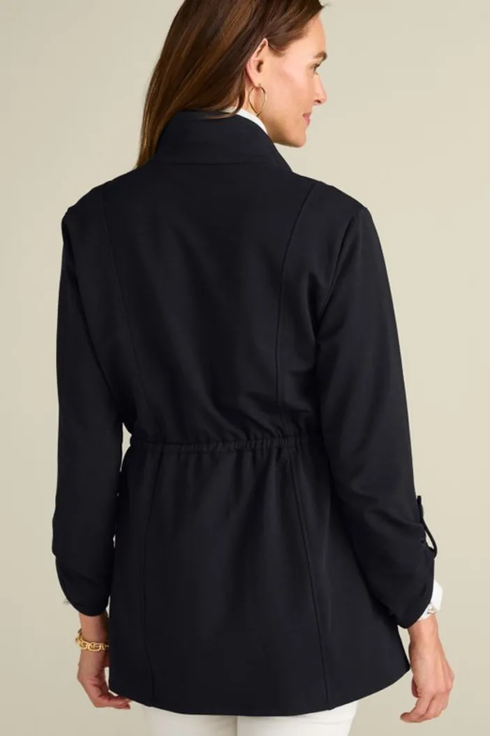 Soft Surroundings Jackets & Coats|Caprice French Terry Jacket Black