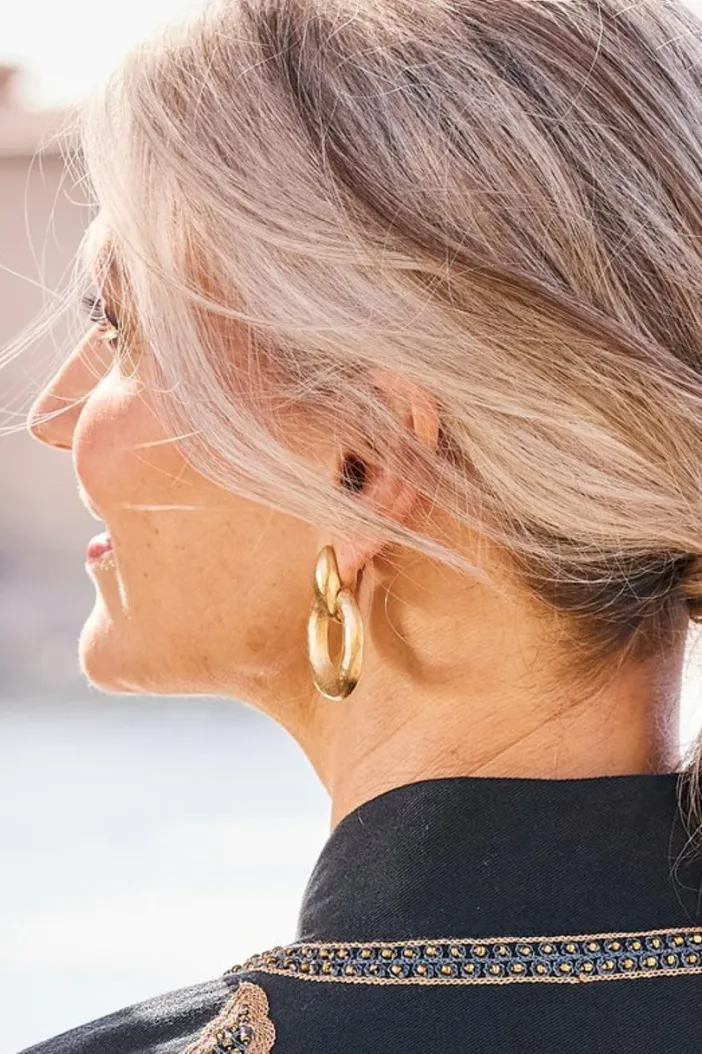 Soft Surroundings Jewelry|Earrings|Cara Hammered Hoop Earrings Gold