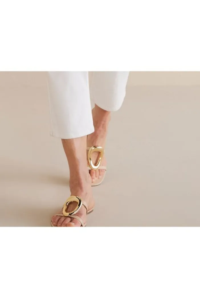 Soft Surroundings Shoes|Cecelia Ny Mig Ring Slide Alabaster/Gold