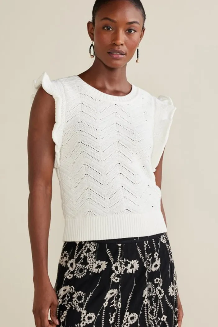 Soft Surroundings Tops|Sweaters & Cardigans|Celina Flutter Sleeve Sweater IvoryPearl