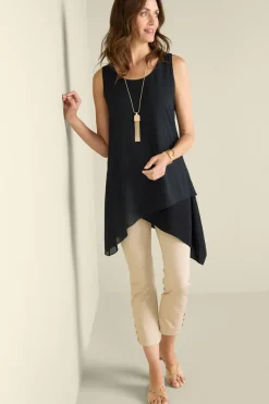 Soft Surroundings Tops|Celine Tunic Black