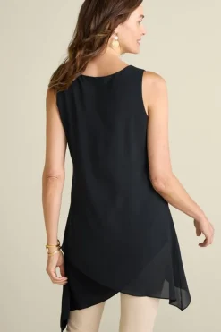 Soft Surroundings Tops|Celine Tunic Black