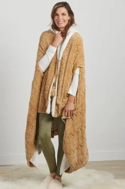 Soft Surroundings Sleepwear & Lounge|Scarves & Wraps|Chenille Sherpa Wearable Throw