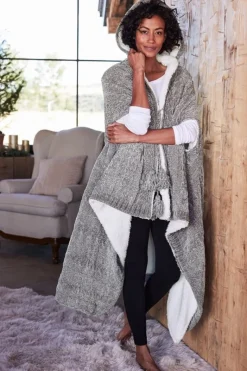 Soft Surroundings Sleepwear & Lounge|Scarves & Wraps|Chenille Sherpa Wearable Throw