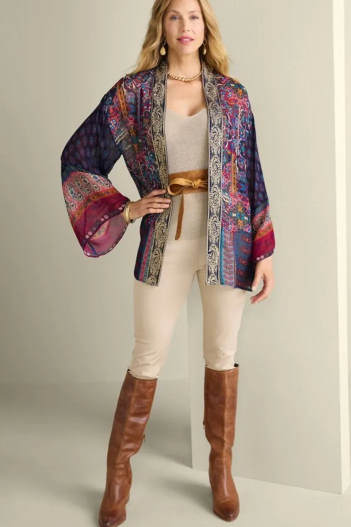 Soft Surroundings Toppers|Jackets & Coats|Cindra Topper AutumnalPatchworkMulti
