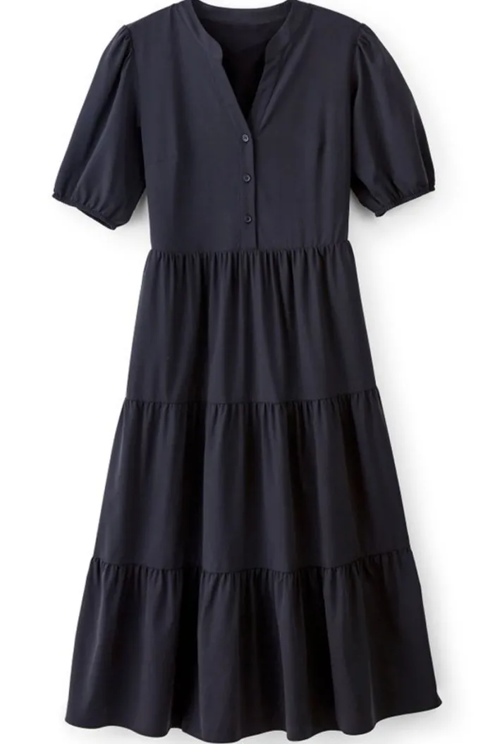 Soft Surroundings Dresses|Claudia Midi Dress Black