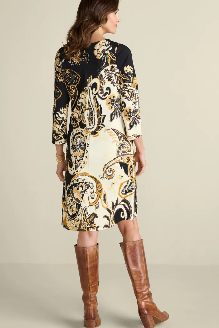 Soft Surroundings Dresses|Clotilde Ponte Dress AutumnPaisley