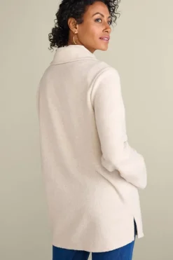 Soft Surroundings Tops|Cozy Boyfriend Shirt SoftTaupeHeather