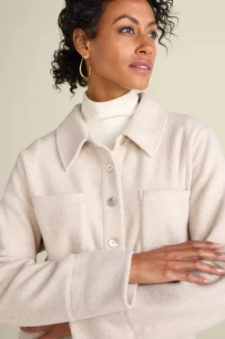 Soft Surroundings Tops|Cozy Boyfriend Shirt SoftTaupeHeather