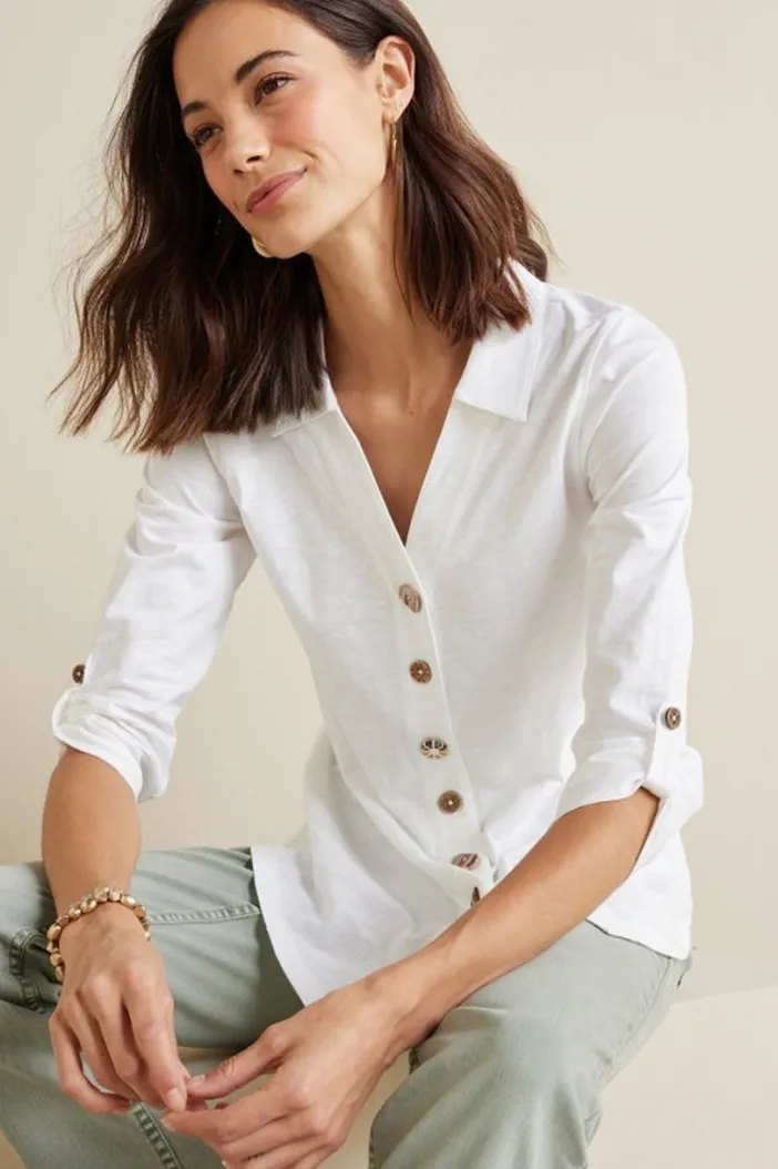 Soft Surroundings Tops|Tunics & Leggings|Danielle 3/4 Sleeve Tunic