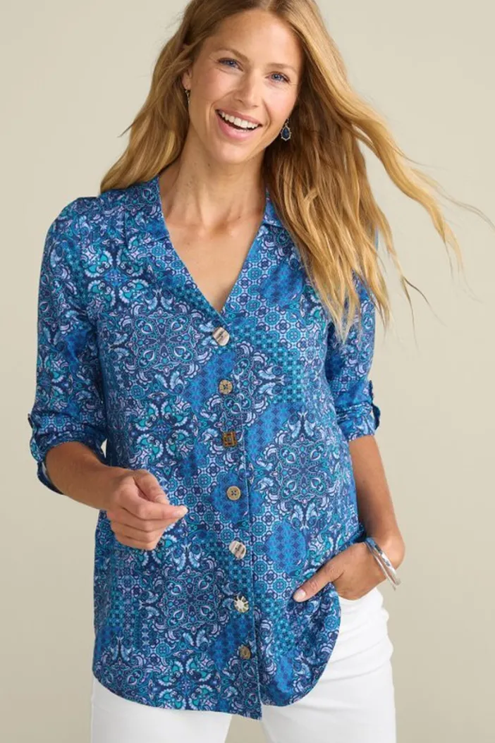 Soft Surroundings Tops|Tunics & Leggings|Danielle 3/4 Sleeve Tunic