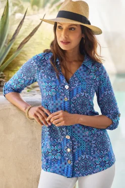 Soft Surroundings Tops|Tunics & Leggings|Danielle 3/4 Sleeve Tunic