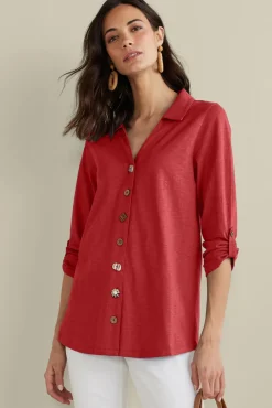 Soft Surroundings Tops|Tunics & Leggings|Danielle 3/4 Sleeve Tunic