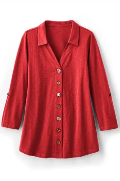 Soft Surroundings Tops|Tunics & Leggings|Danielle 3/4 Sleeve Tunic