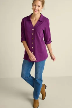 Soft Surroundings Tops|Tunics & Leggings|Danielle 3/4 Sleeve Tunic