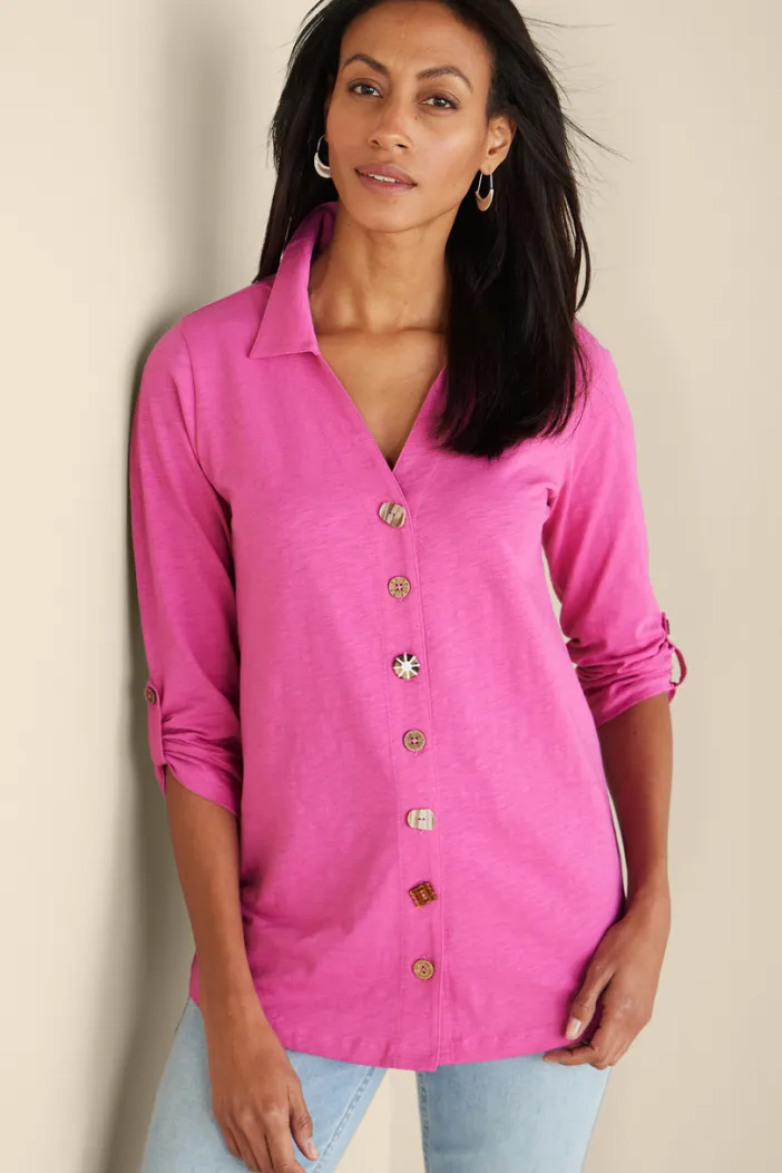 Soft Surroundings Tops|Tunics & Leggings|Danielle 3/4 Sleeve Tunic