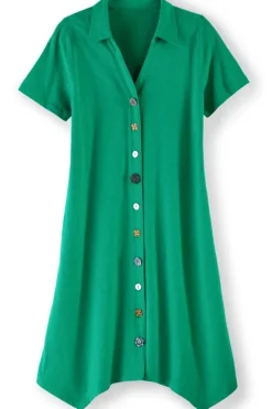 Soft Surroundings Dresses|Danielle Button Dress