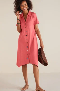 Soft Surroundings Dresses|Danielle Button Dress
