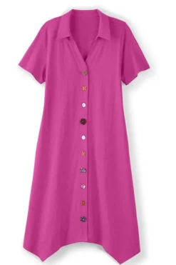 Soft Surroundings Dresses|Danielle Button Dress