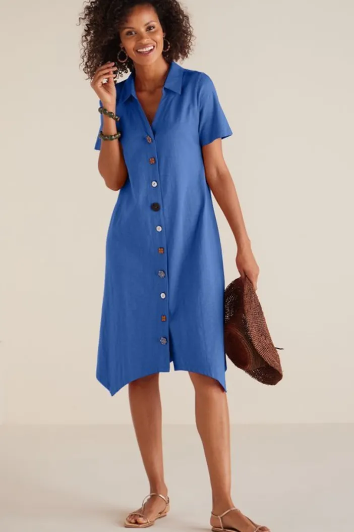 Soft Surroundings Dresses|Danielle Button Dress