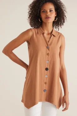 Soft Surroundings Tops|Danielle Button Tank