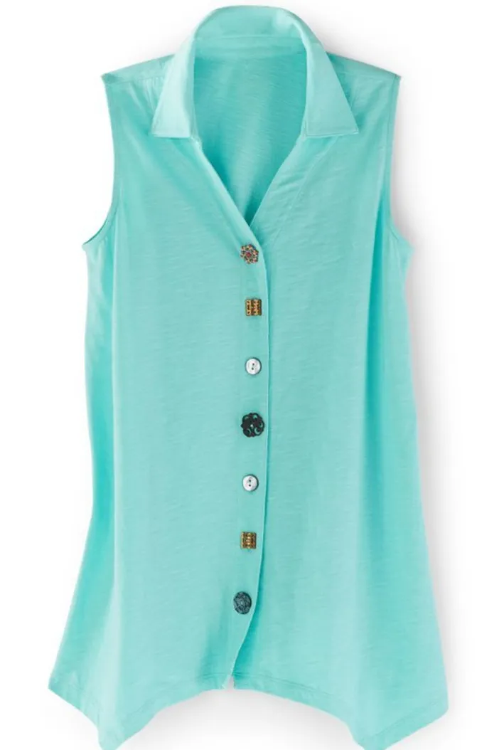 Soft Surroundings Tops|Danielle Button Tank