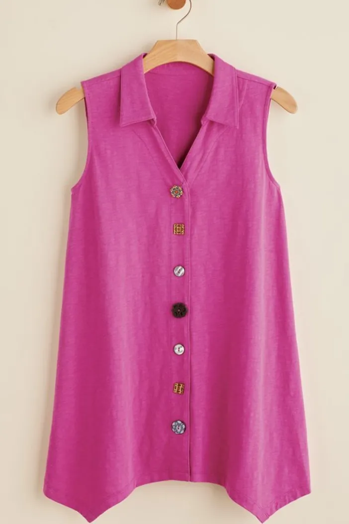 Soft Surroundings Tops|Danielle Button Tank