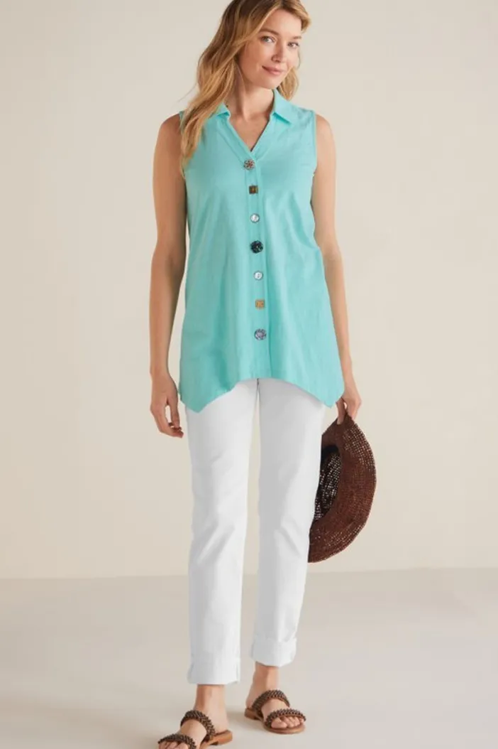 Soft Surroundings Tops|Danielle Button Tank