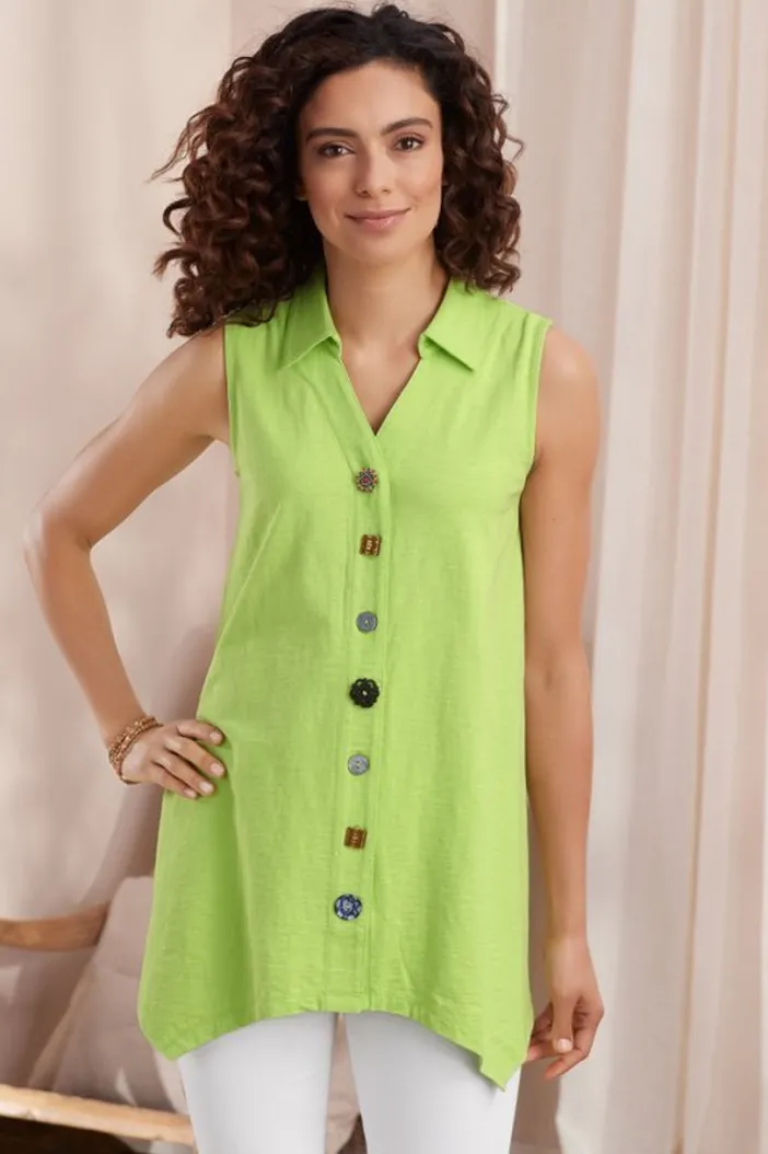 Soft Surroundings Tops|Danielle Button Tank